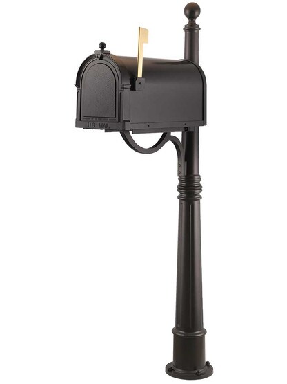 Berkshire Curbside Mailbox with Ashland Post in Oil-Rubbed Bronze.